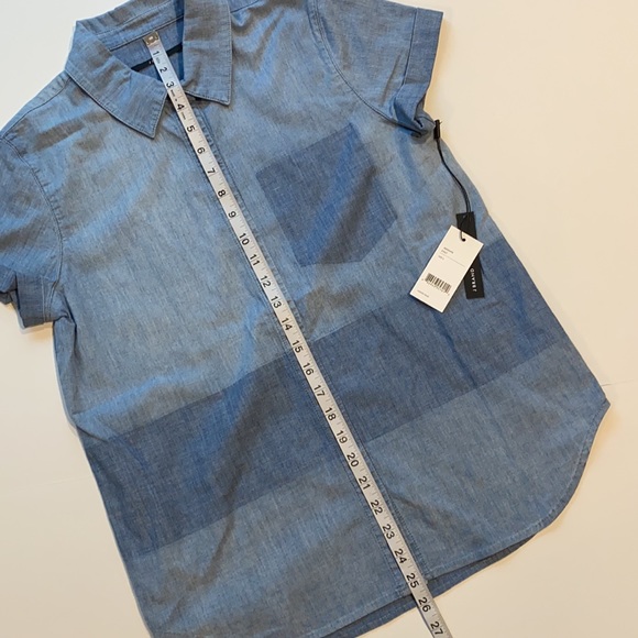 J Brand Exist Wylie Small 2Tone Blue Denim Button Shirt New D21 - Picture 10 of 10